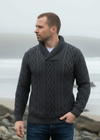 Aran Bunratty Shawl Collar Sweater | Charocal