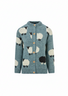 Ladies Black Sheep Wool Cardigan | Summer Storm