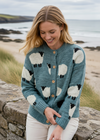 Ladies Black Sheep Wool Cardigan | Summer Storm