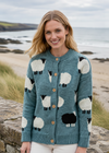Ladies Black Sheep Wool Cardigan | Summer Storm