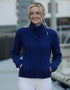 Claddagh Side Zip Aran Cardigan | Blue