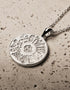 History Of Ireland Sterling Silver Round Pendant