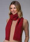 Mucros Red Skellig Scarf | Merino Wool & Cashmere Blend