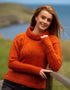 Ladies Wool Tunic Sweater - Orange