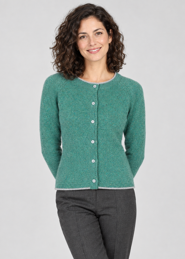 IrelandsEye Killiney Cardigan | Sea Green