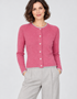 IrelandsEye Women's Killiney Cashmere Cardigan | Rose Pink