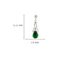 Sterling Silver Emerald Trinity Knot Earrings