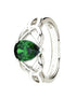 Sterling Silver Emerald Trinity Knot Ring