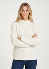 St. Bridget's Weave Aran Sweater in Natural | Aran Woollen Mills