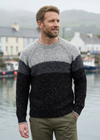 Aran Crafts Three Tone Donegal Wool Sweater - Clearance