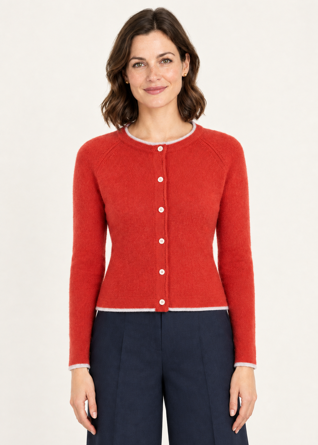 Killiney Wool Cashmere Cardigan | Tandoori | Ireland's Eye Knitwear