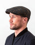 Dubliner Charcoal Check Flat Cap | Genuine Donegal Tweed | Hatman of Ireland