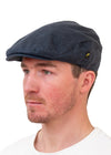 Navy Waxed Flat Cap | Hatman of Ireland | Hand-Crafted Donegal