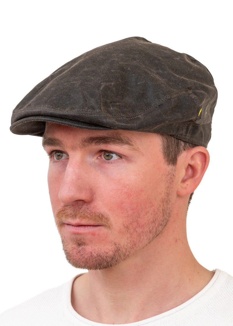 Brown Waxed Flat Cap | Hatman of Ireland