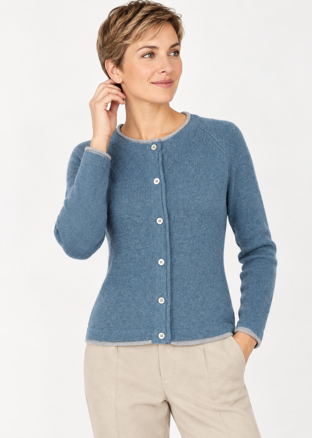 IrelandsEye Women's Killiney Cardigan | Harbour Blue
