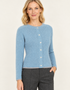IrelandsEye Women's Killiney Cardigan | Pale Blue Wool-Cashmere Blend