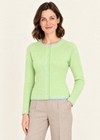 IrelandsEye Killiney Wool Cashmere Cardigan | Mint Green