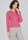IrelandsEye Women's Killiney Cashmere Cardigan | Rose Pink