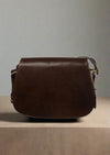 Luxury Irish Leather Saddle Bag - Brown