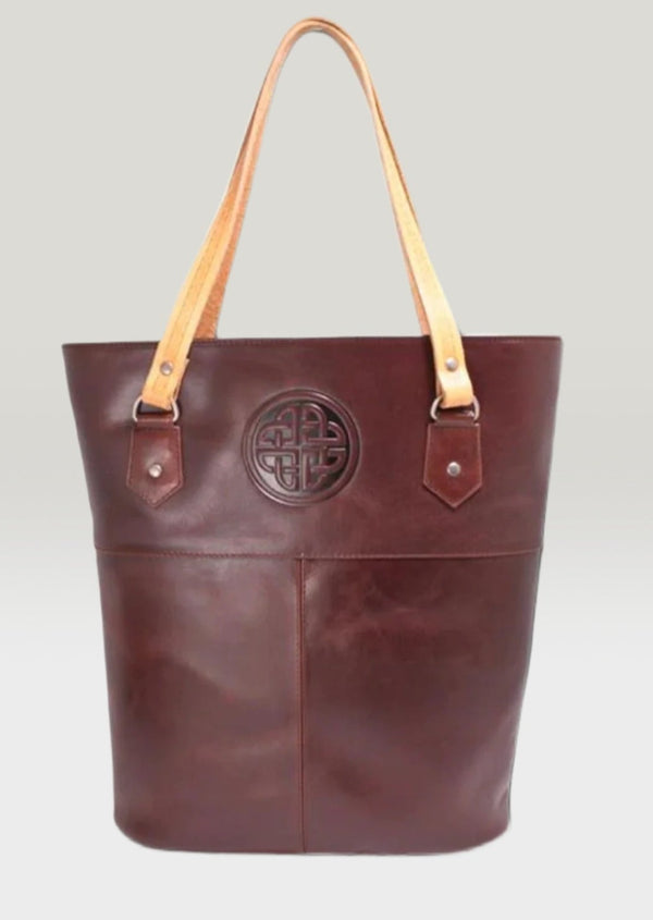 Lee River Brown Leather Tote Bag