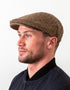 Donegal Tweed Flat Cap | Brown Herringbone | Handcrafted Irish Heritage
