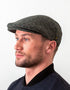 Donegal Tweed Flat Cap | Green Herringbone | Irish Cap