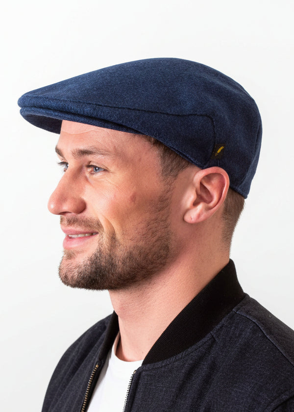 Concorde Blue Flat Cap | 100% Pure New Wool | Irish Made