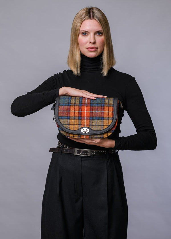 Mucros Erin Bag | Orange Check