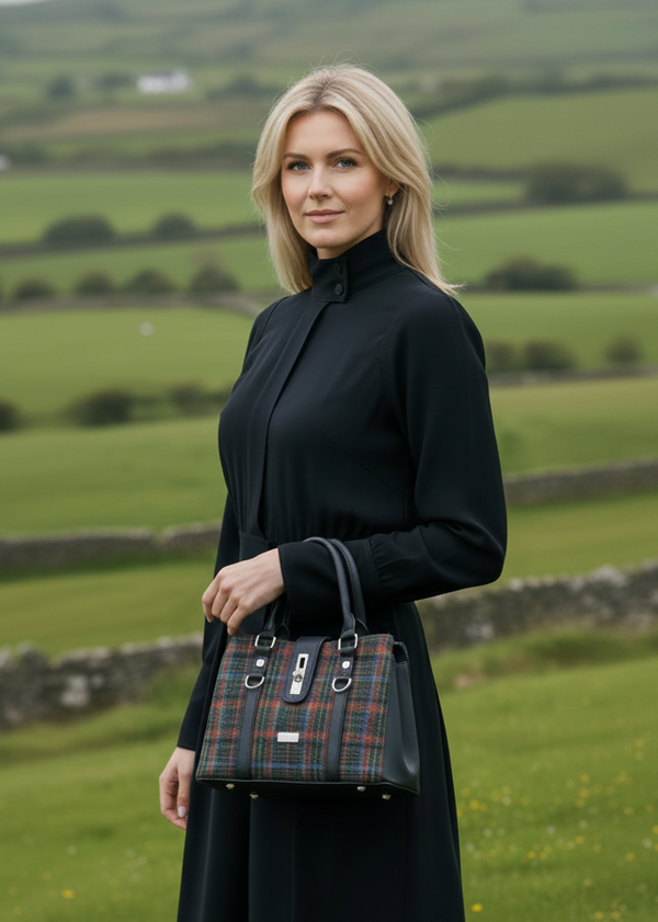 Mucros Jessica Bag | Red Check Irish Tweed