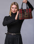 Mucros Jessica Bag | Irish Tweed & Vegan Leather | Red Check