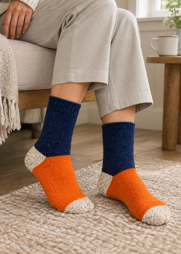 Woman wearing socks