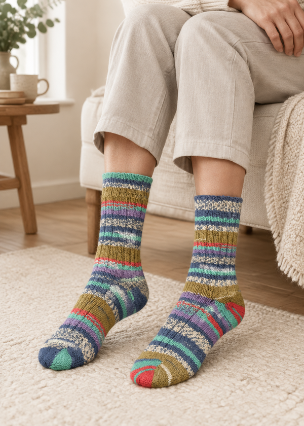 Woman wearing the socks