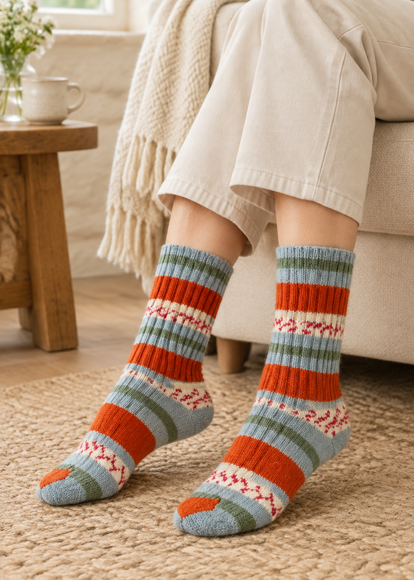 Woman wearing the socks