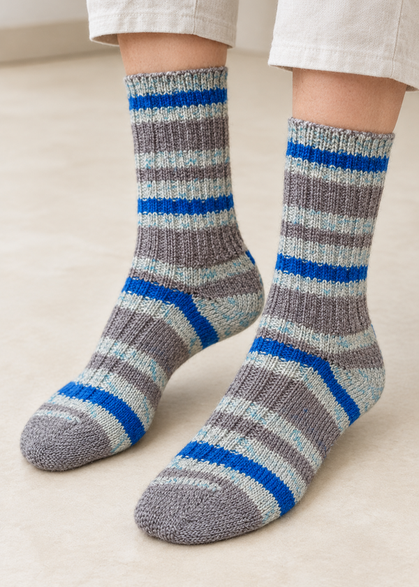 Worn close-up of the socks