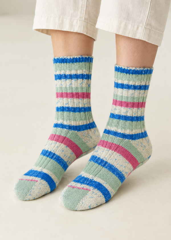 Worn close-up of the socks