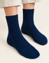 Luxury Irish Wool Blend Socks | Dark Blue