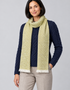 Mucros Aran Scarf | Merino Wool Alpaca Scarf | Lime Mix