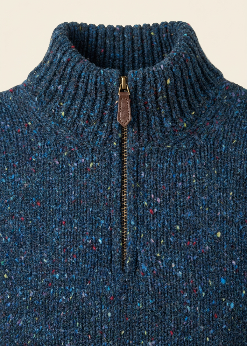 Zipper and collar close-up