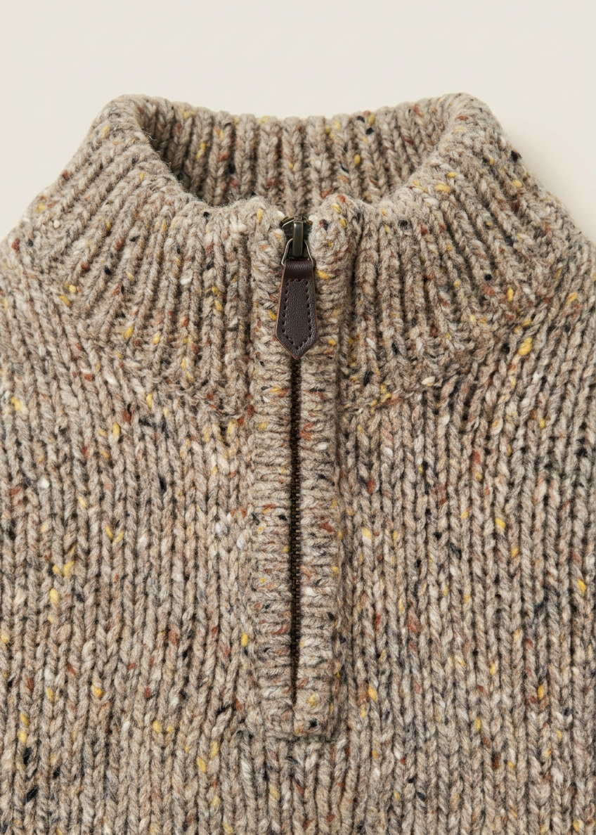 Zipper and collar close-up