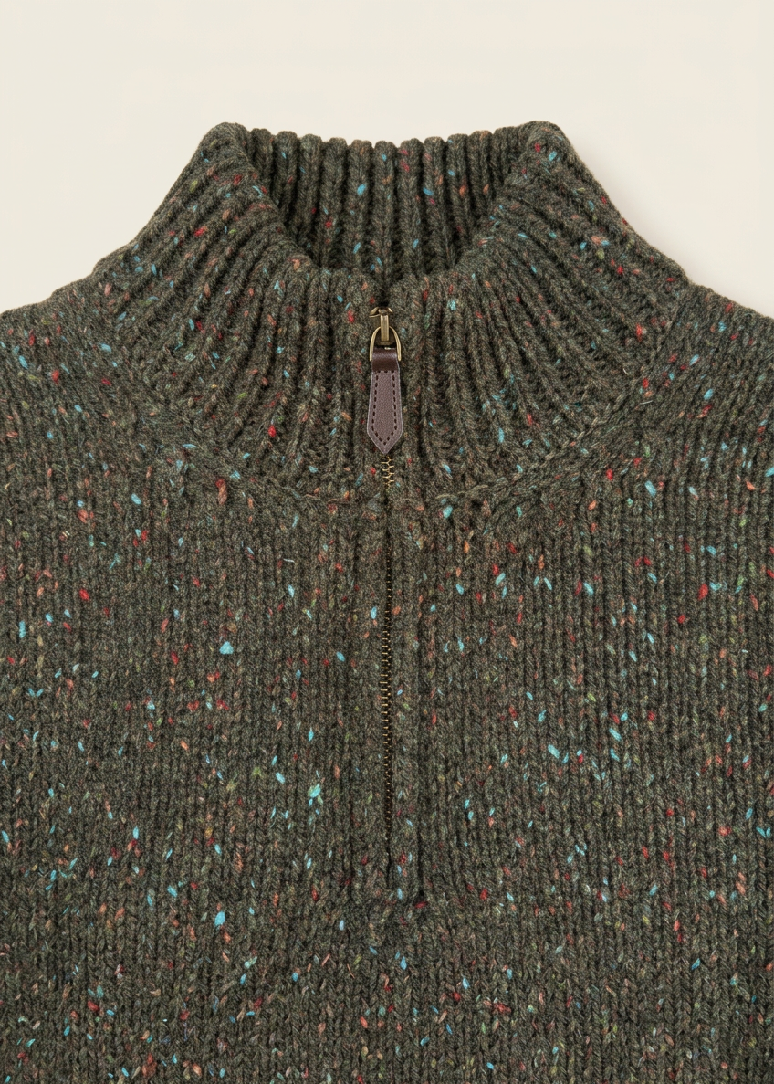 Zipper and collar close-up