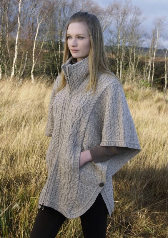 Hooded Ruana Cape Wrap - Ring of Kerry Crafts