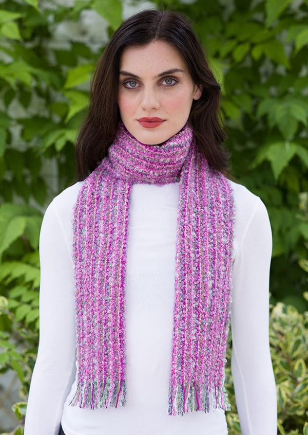 Mucros Pink Mohair Scarf