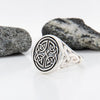 Solvar Silver Gents Oxidised Celtic Knot Signet Ring