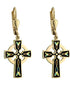 Gold Plated Cross Earrings