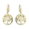 Solvar Gold Plated Crystal Tree Of Life Drop Earrings S33907G