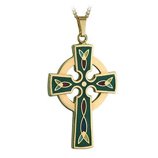 Gold Plated Green Cross