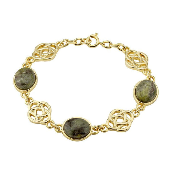 Solvar Gold Plated Marble Celtic Knot Bracelet s50091g