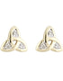 14K Trinity Knot Diamond Stud Earrings