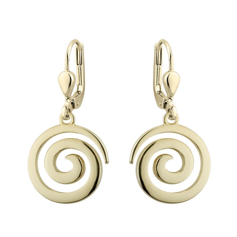 Solvar Gold Plated Swirl Drop Earrings S33909G