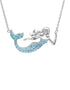 Blue Mermaid Necklace with Aqua Swarovski® Crystals